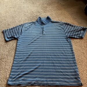 Classic Blue Striped Polo Shirt for Men